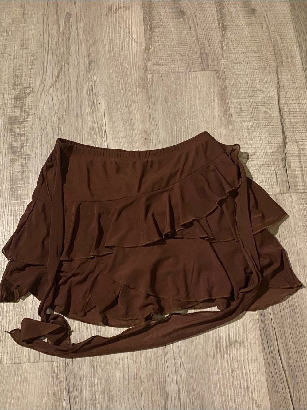 brown skirt with built in shorts
